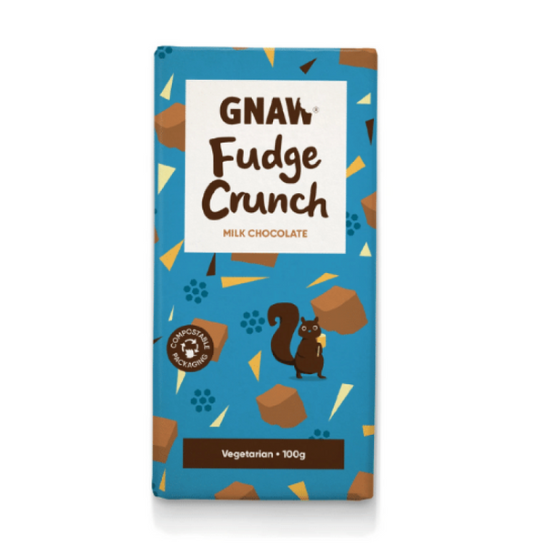 Fudge Crunch Milk Chocolate Bar, Gnaw