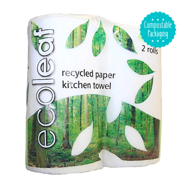 Ecoleaf Kitchen Towels - 2 rolls