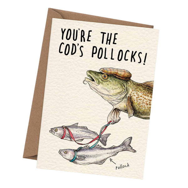 Bewilderbeest - Cod's Pollocks Card - Congratulations Card - Well Done Card
