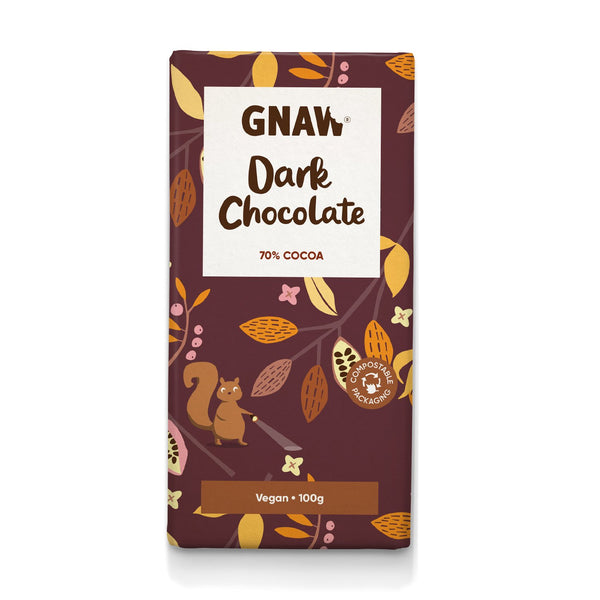 70% Dark Chocolate Bar, Gnaw