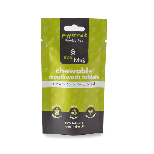 EcoLiving Chewable Mouthwash Tablets Fluoride Free (125 tablets)