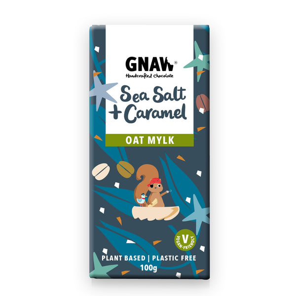 Oat Mylk, Sea Salt & Crunchy Caramel Chocolate Bar , Gnaw