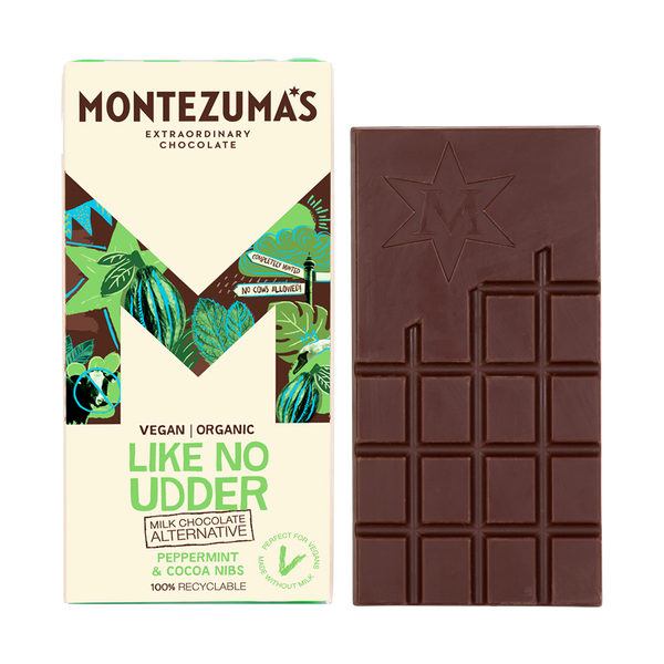 Montezuma's Like No Udder Peppermint & Cocoa Nibs Chocolate Bar (90g)